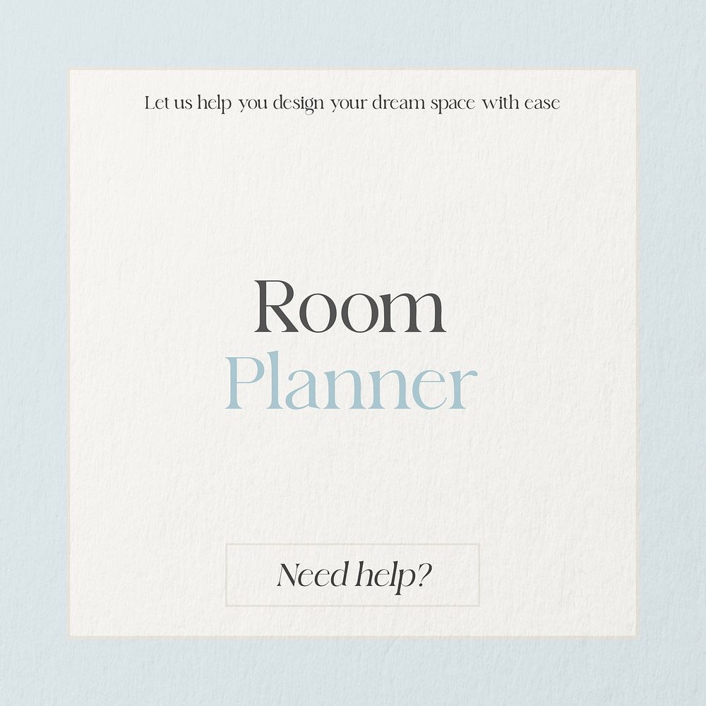 Room design planner Instagram post template