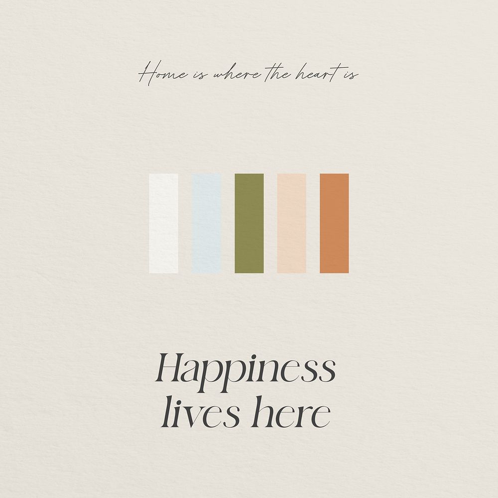 Happiness lives here Instagram post template