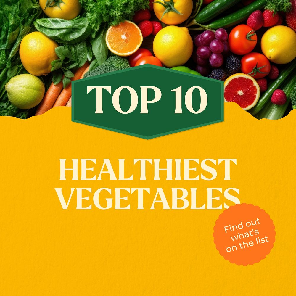 Healthiest vegetables Instagram post template