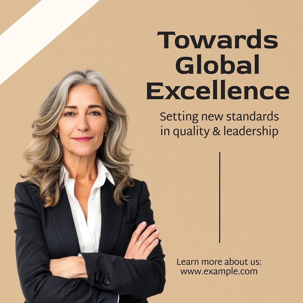 Global excellence Instagram post template