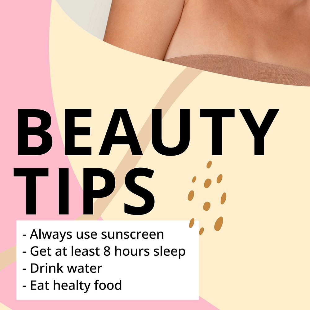 Beauty tips Instagram post template