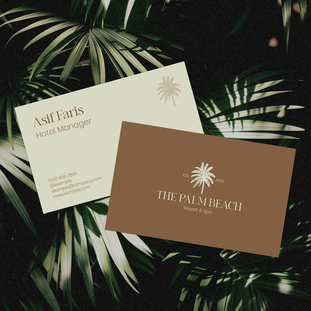 Hotel manager business card Instagram post template