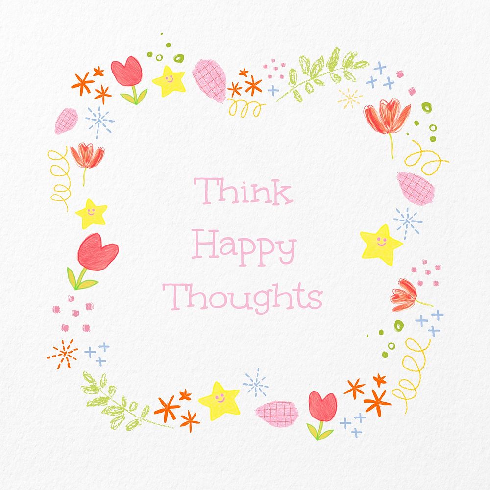 Think happy thoughts Instagram post template