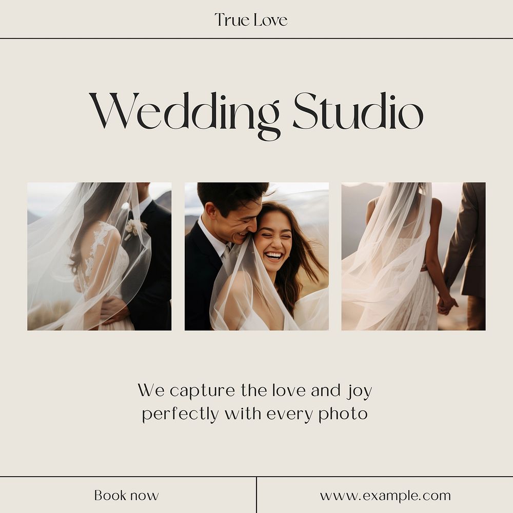 Wedding studio Instagram post template