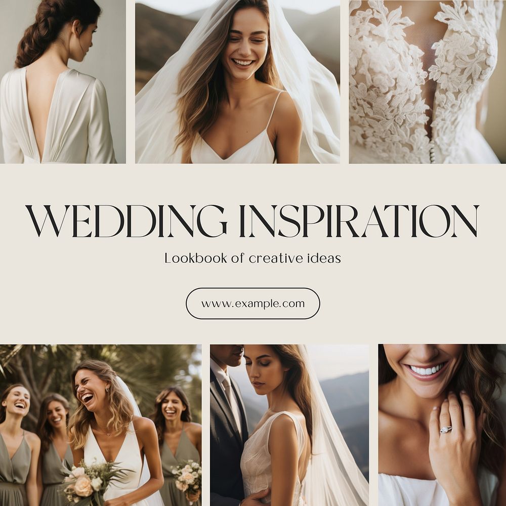 Wedding inspiration Instagram post template