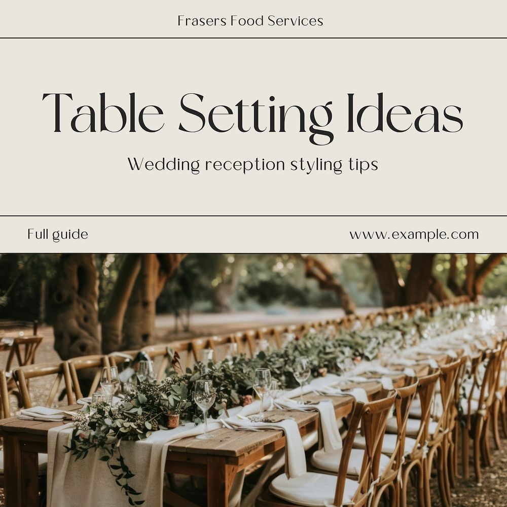 Table setting ideas Instagram post template