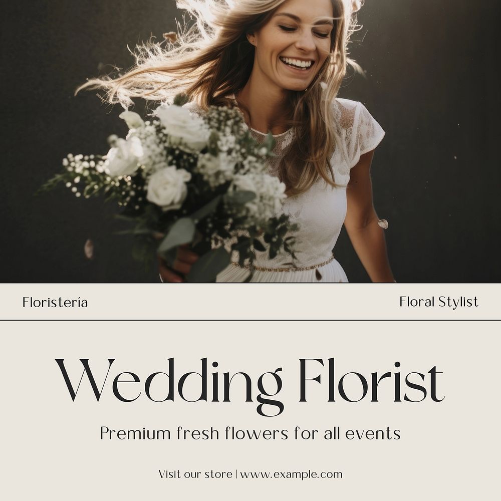 Wedding florist Instagram post template