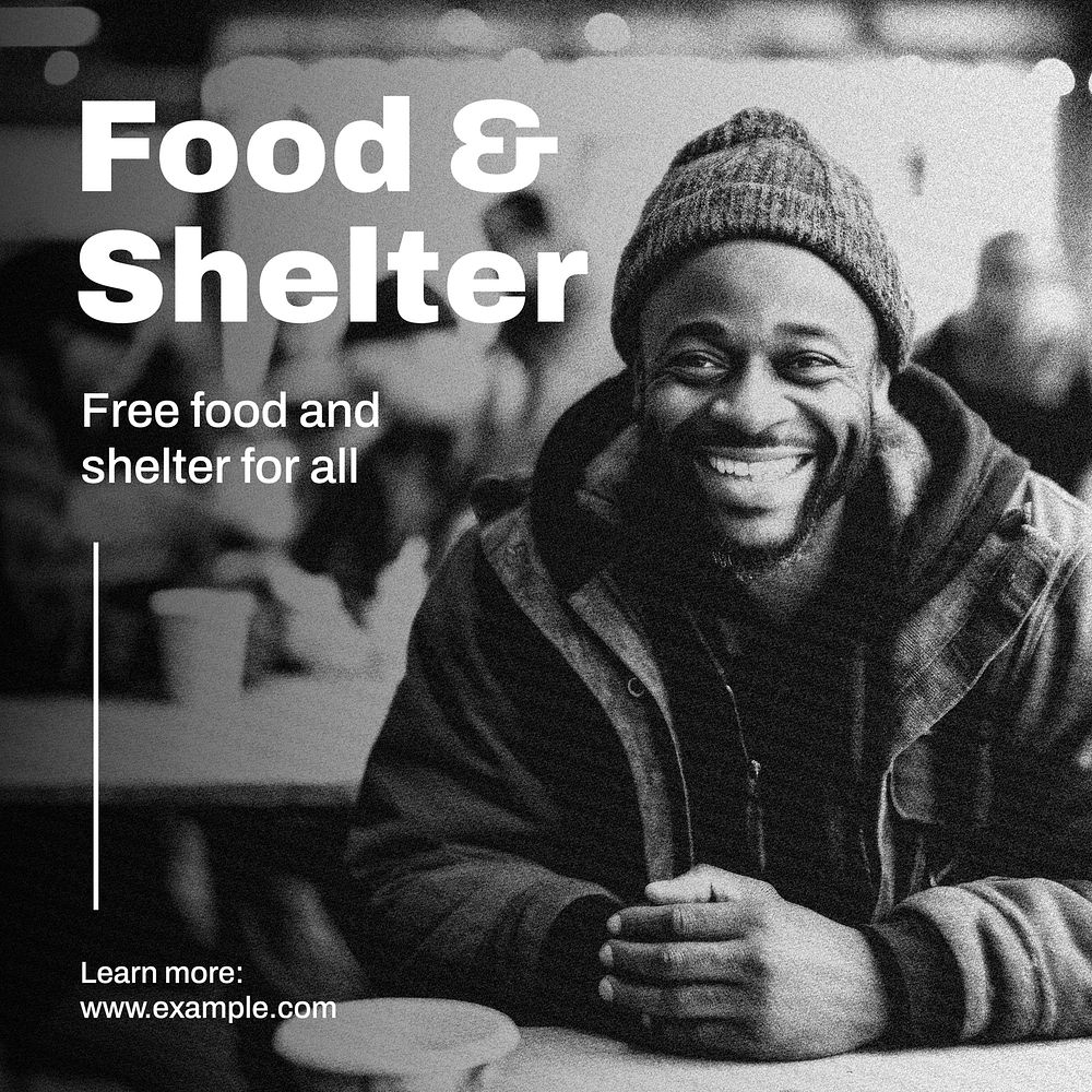 Food and shelter Instagram post template