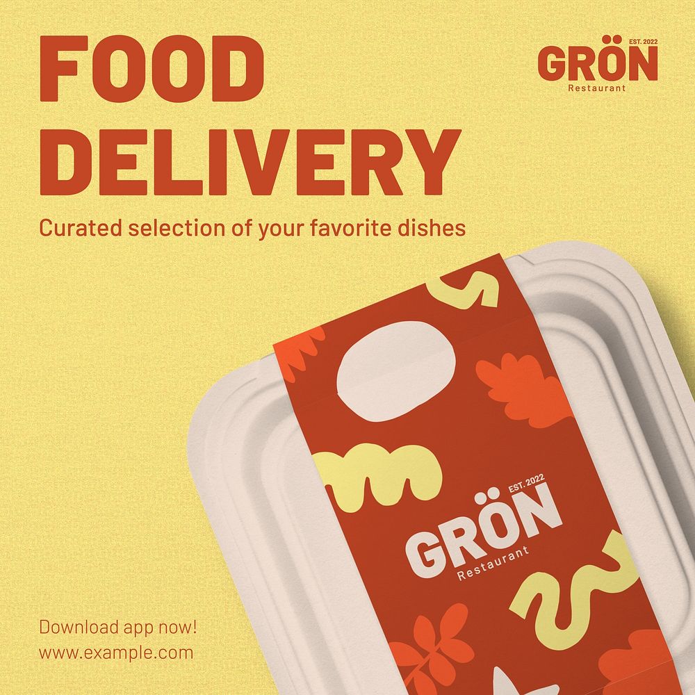 Food Delivery Instagram post template