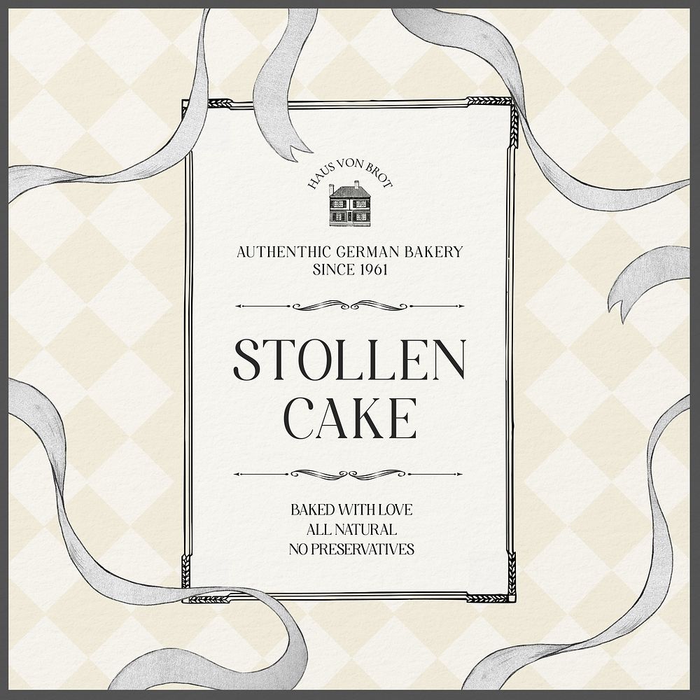 German stolle label template