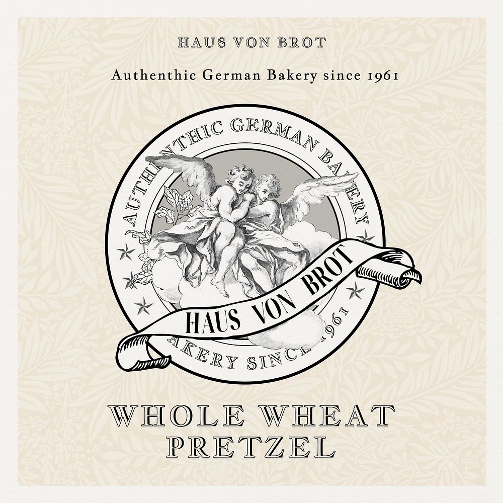 German Pretzel label template