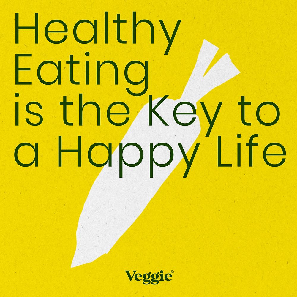 Healthy eating quote Instagram post template