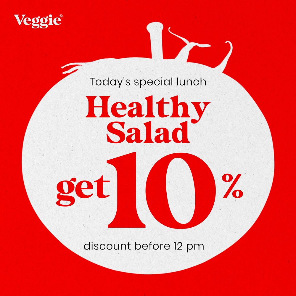 Healthy salad Instagram post template