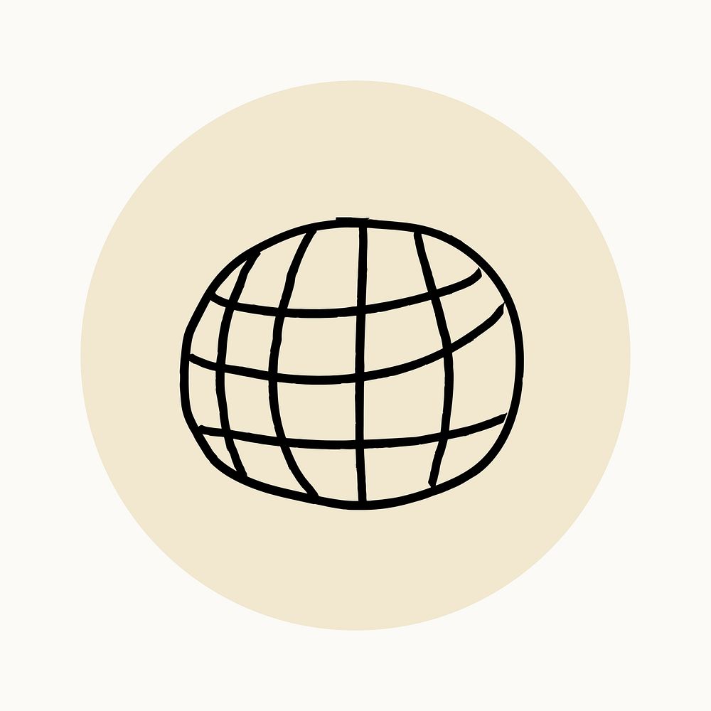 Grid globe  IG story cover template illustration