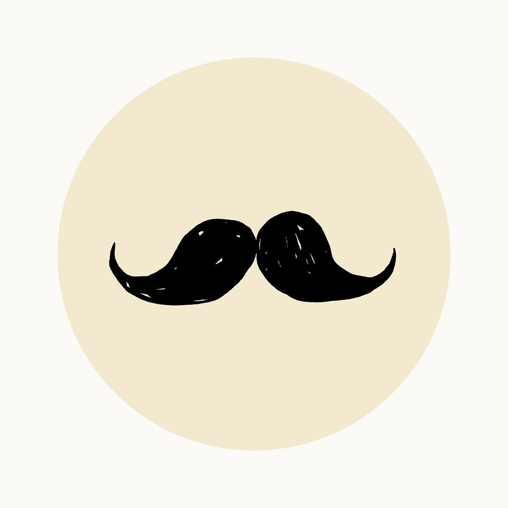 Mustache  IG story cover template illustration