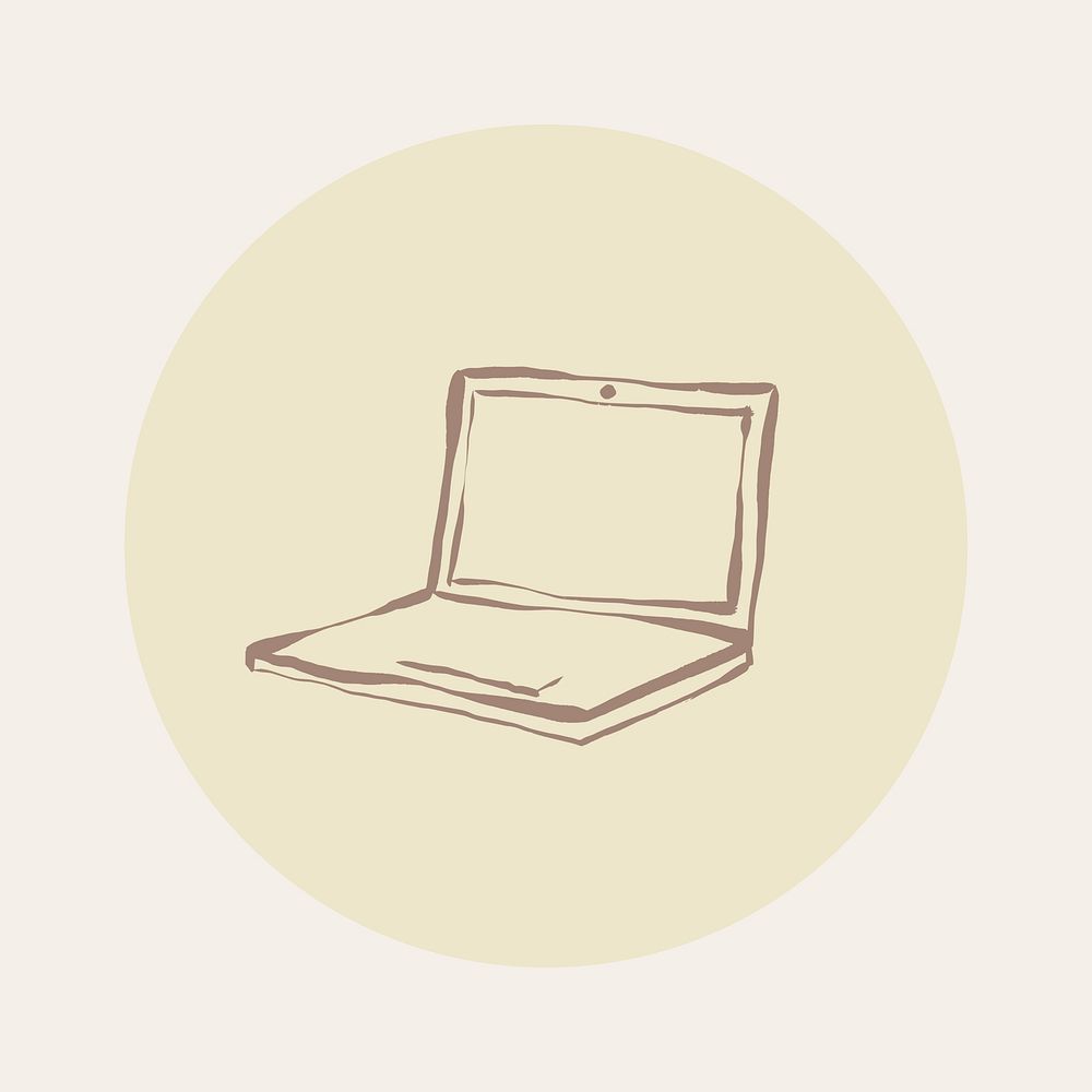 Laptop  IG story cover template illustration