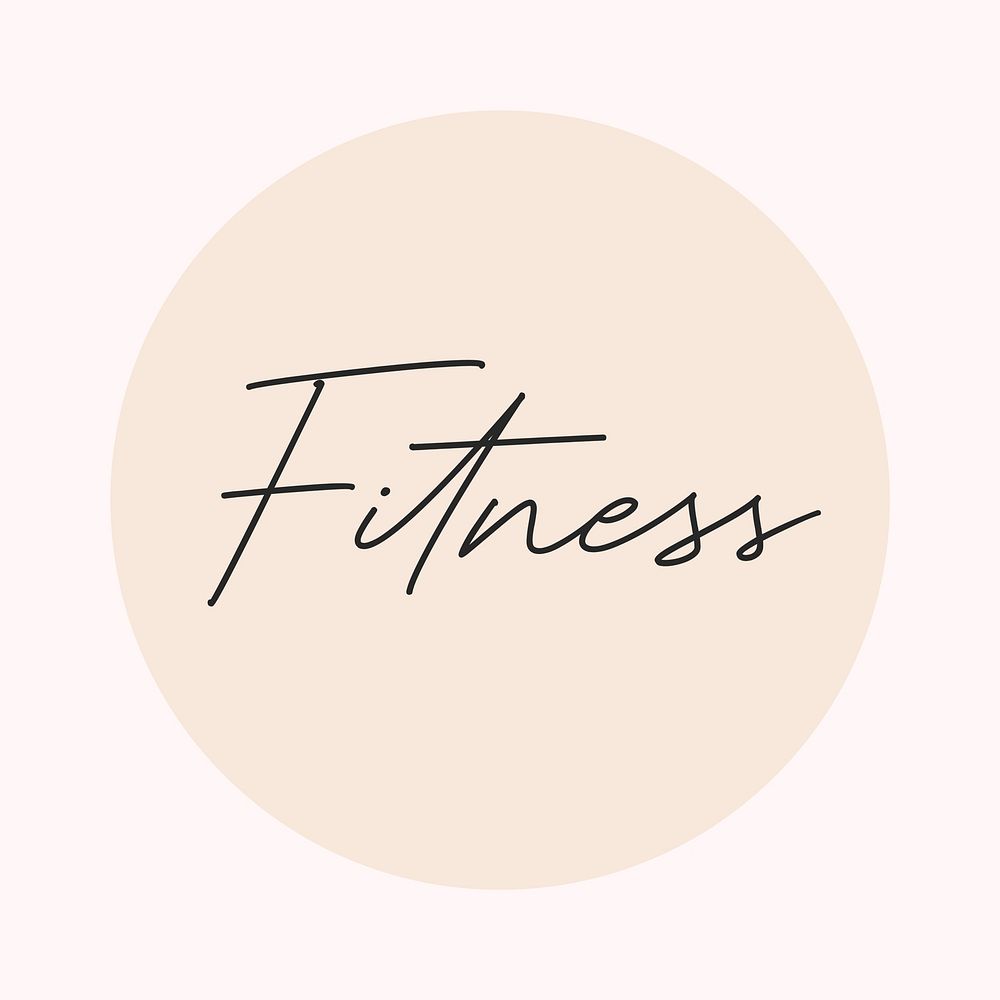 Fitness Instagram story cover template illustration