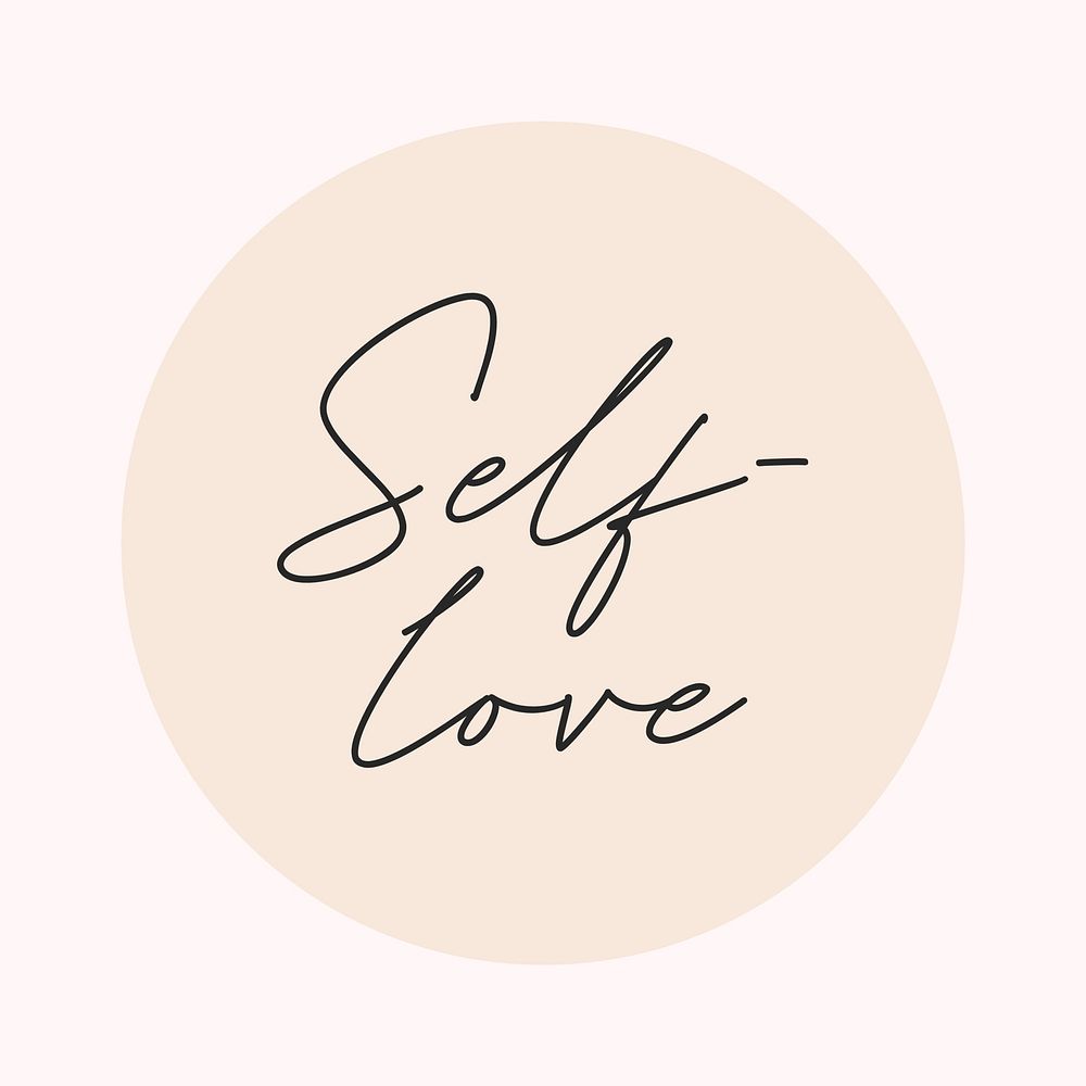 Self love Instagram story cover template illustration