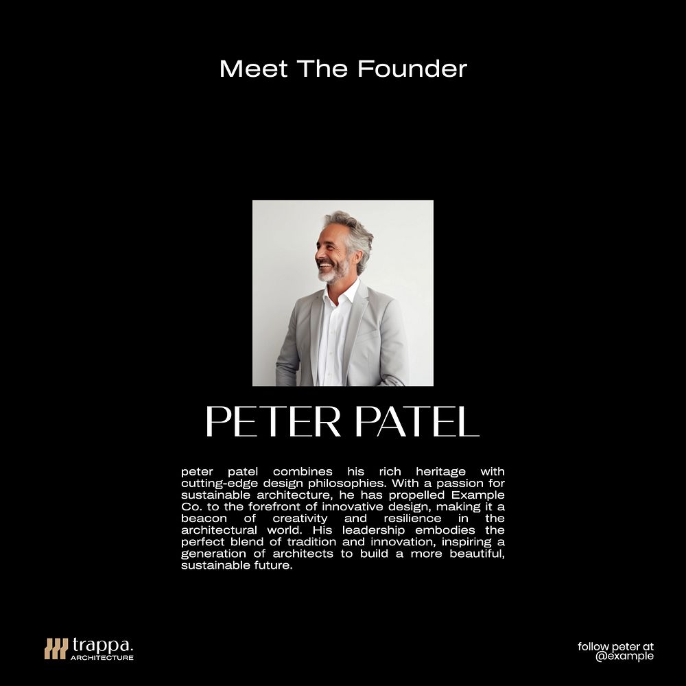 Meet the founder Instagram post template