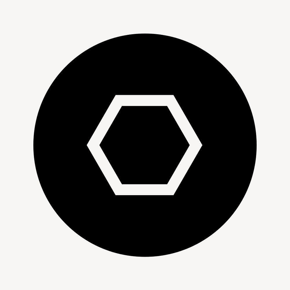 Black hexagon geometric shape IG highlight story cover template illustration