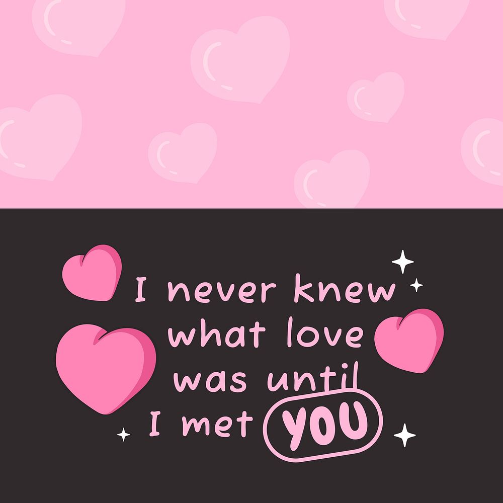 Romantic quote Instagram post template