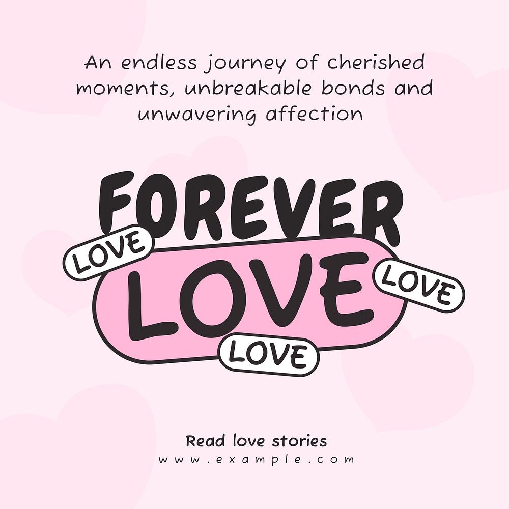 Forever love Instagram post template