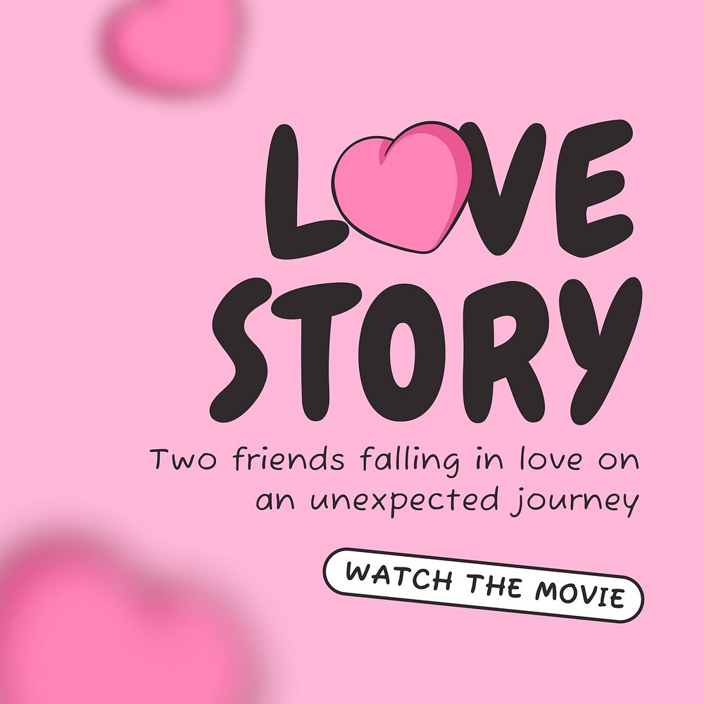 Love story Instagram post template