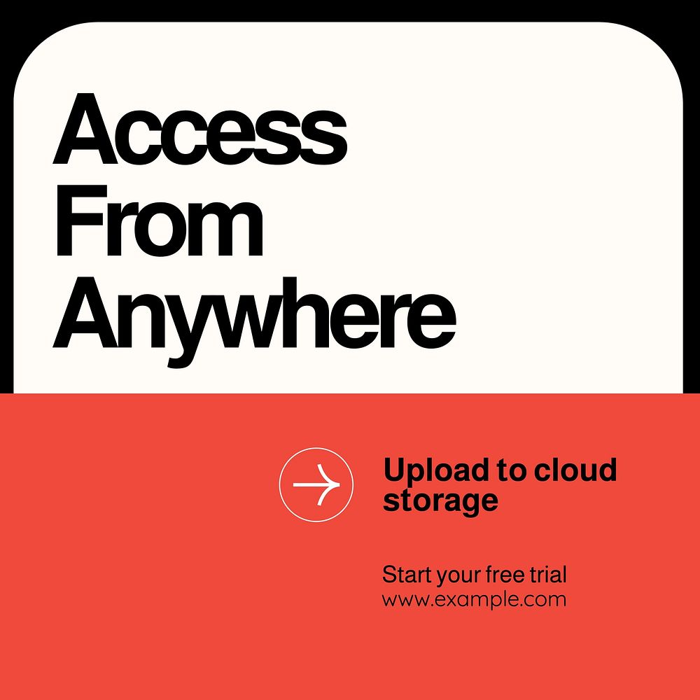 Cloud storage Instagram post template