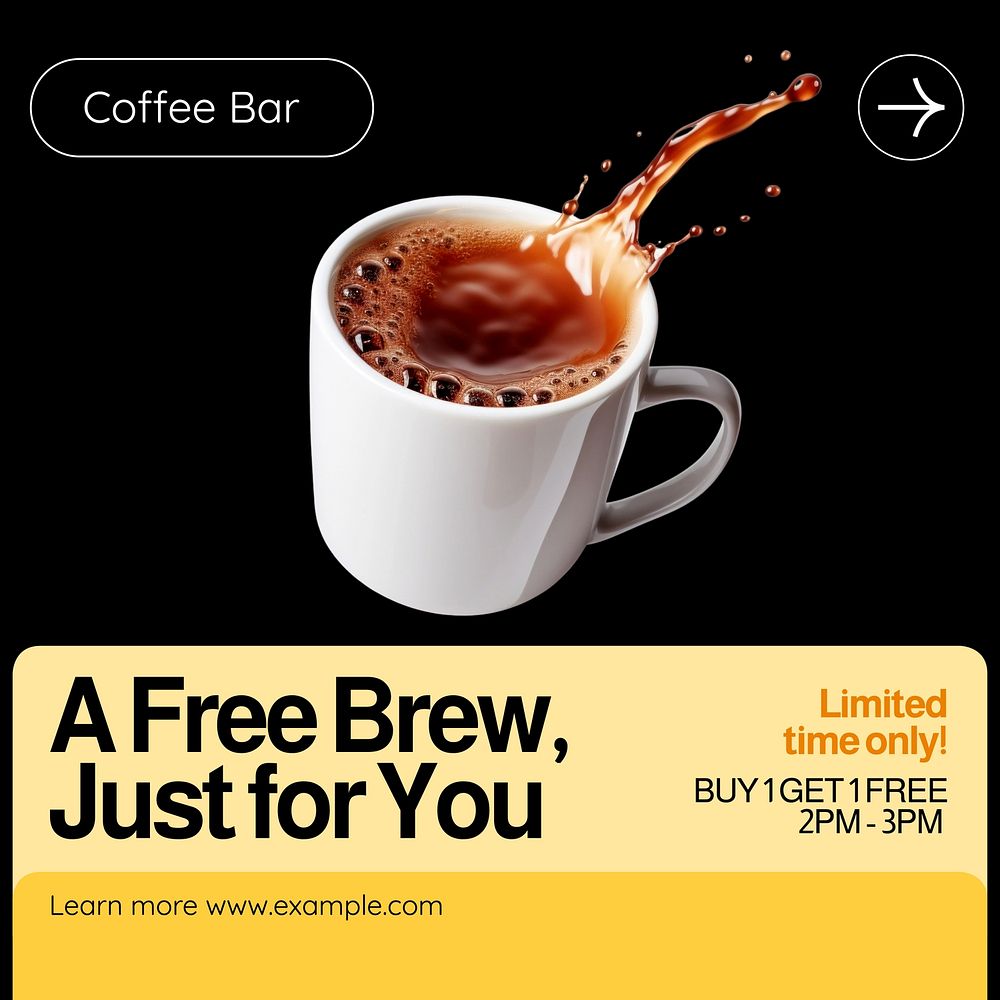 Coffee promotion Instagram post template