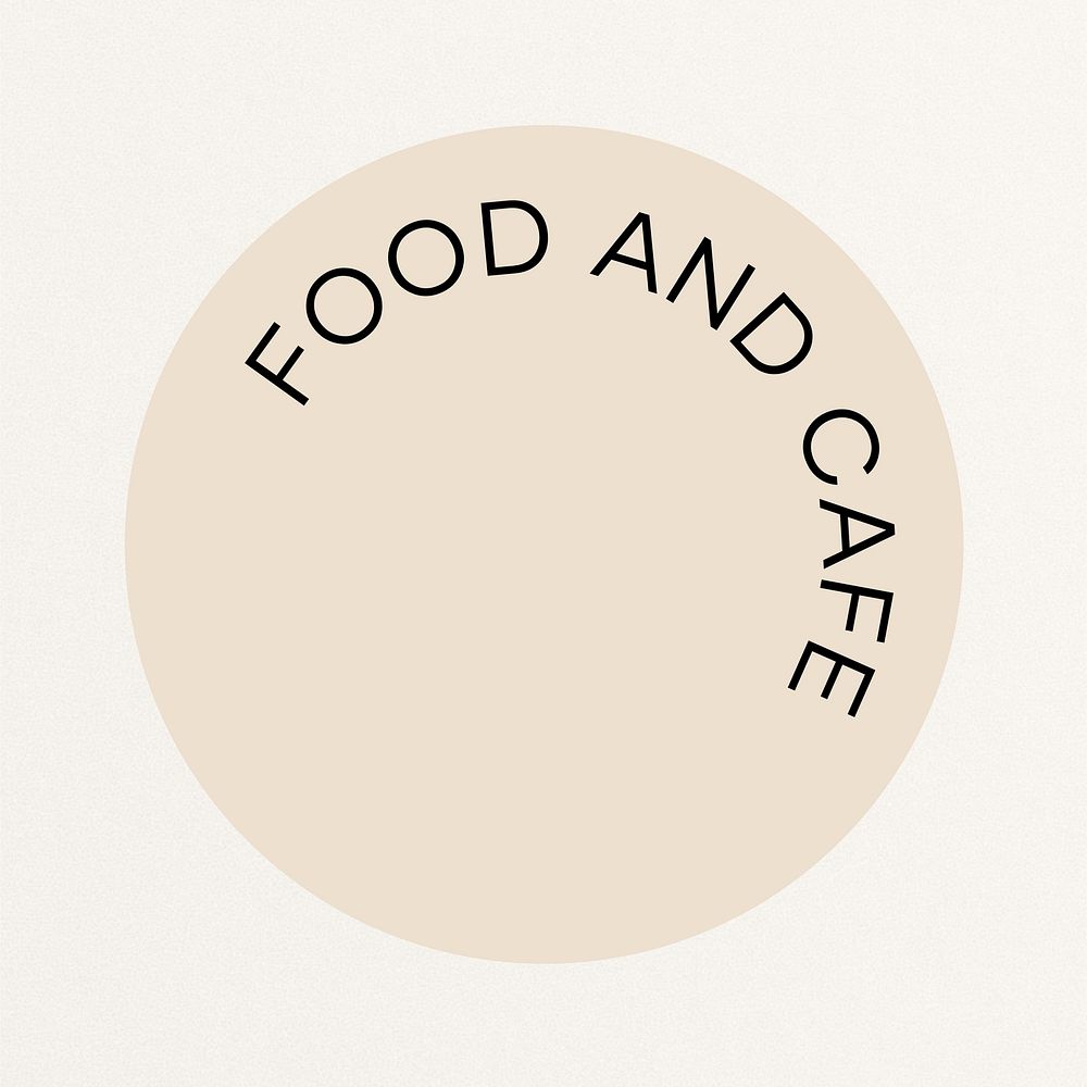 Beige food & cafe Instagram story highlight cover template illustration