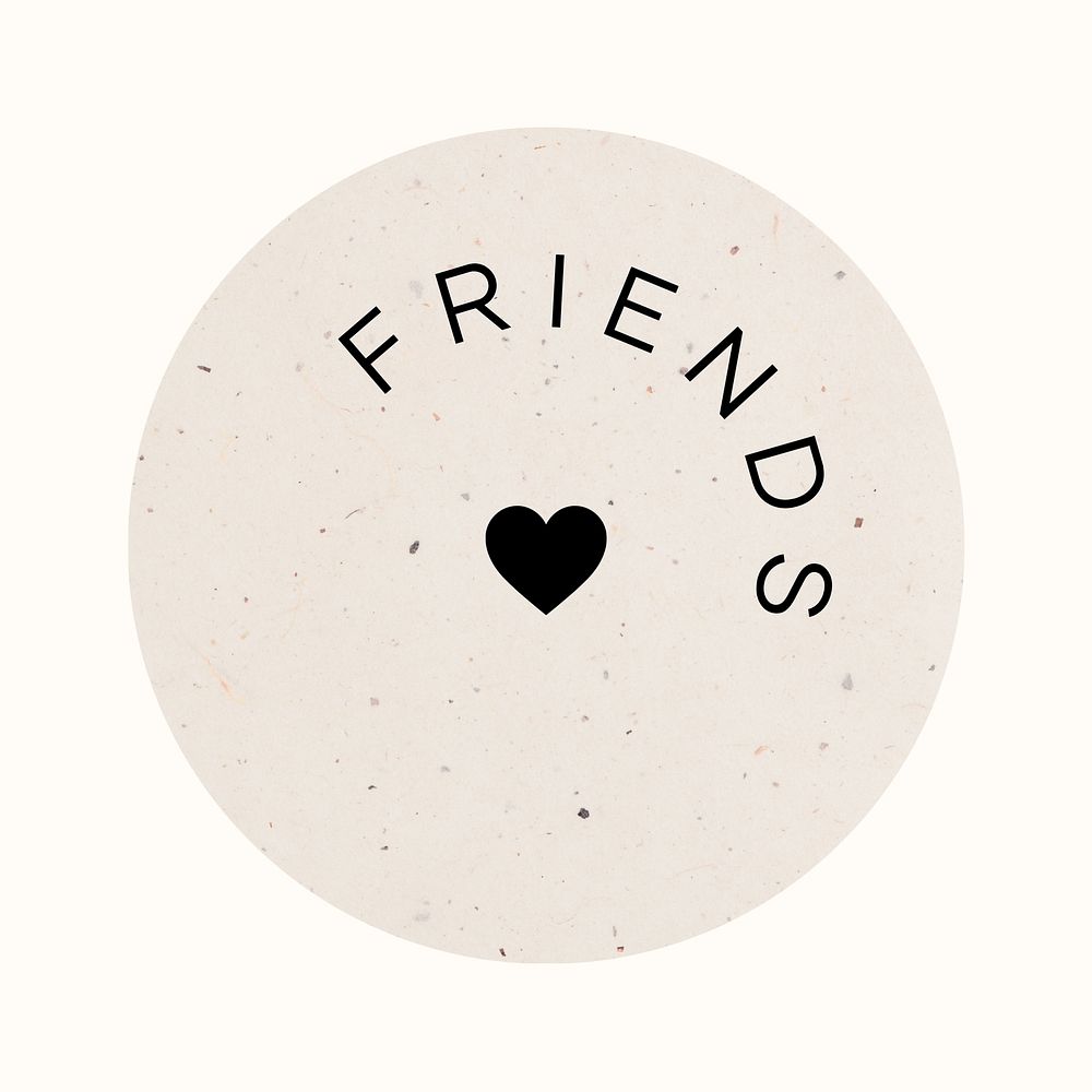 Beige friends Instagram story highlight cover template illustration
