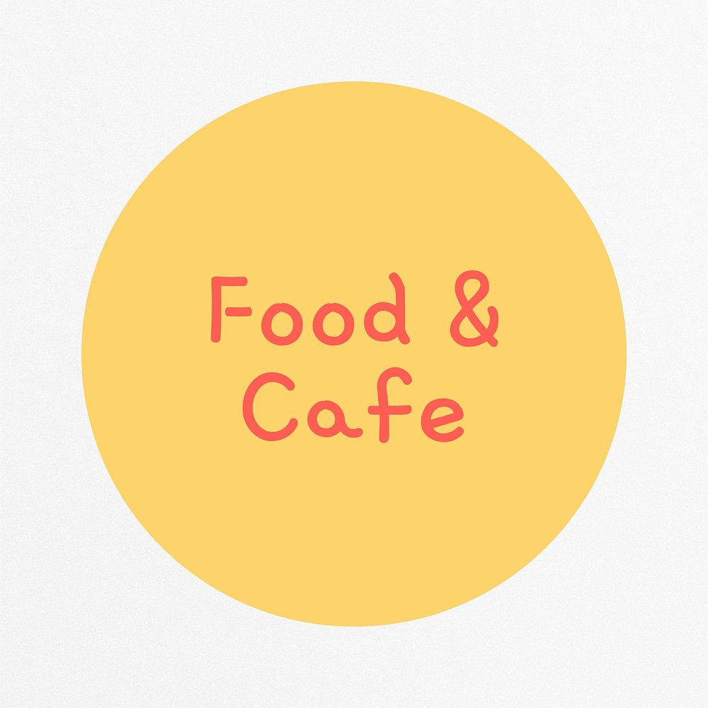 Yellow food & cafe Instagram story highlight cover template illustration