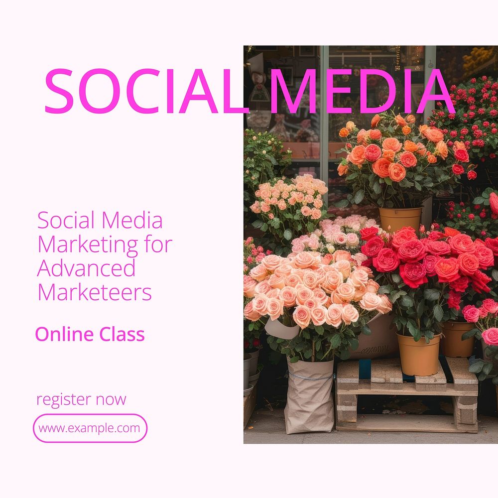 Social media course Instagram post template