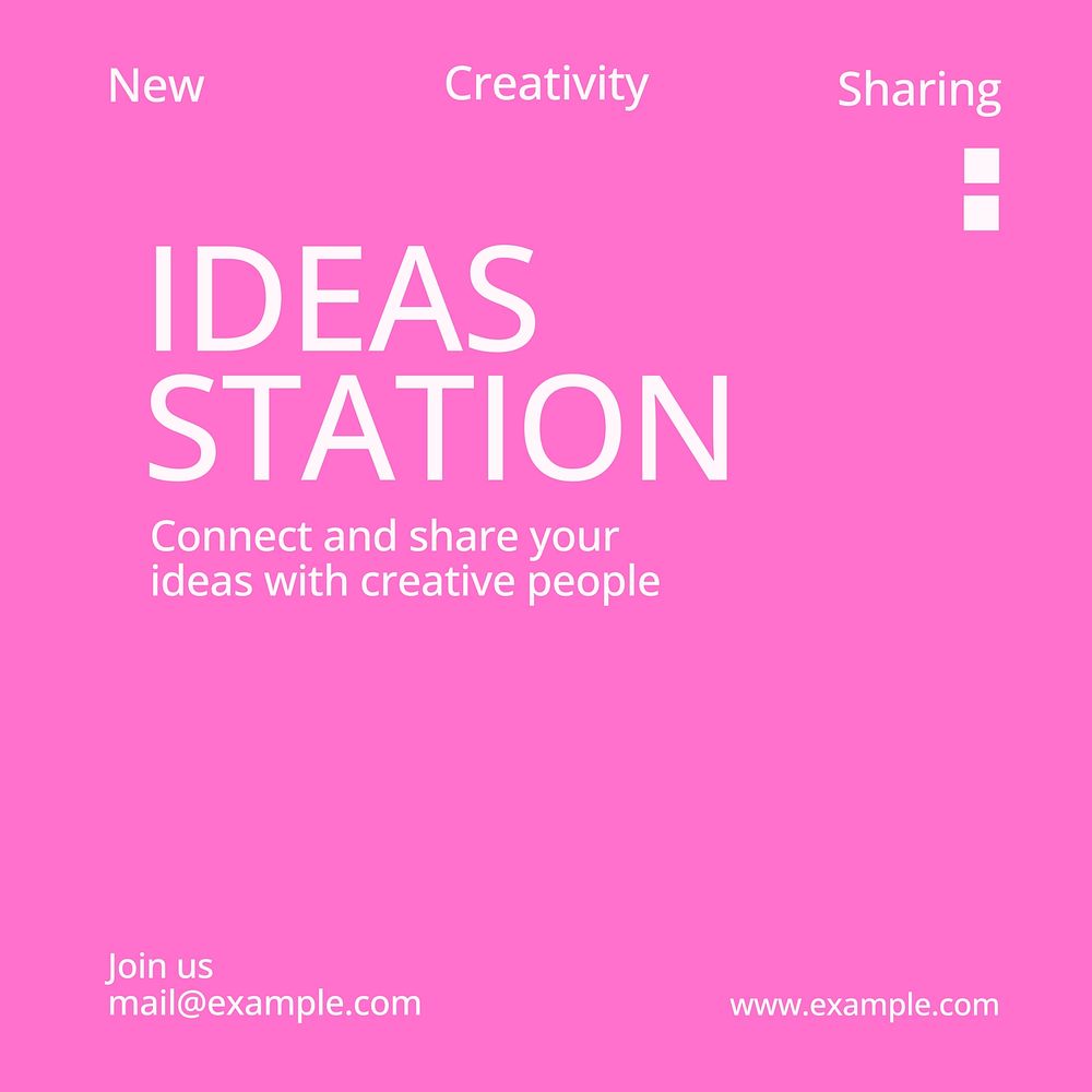 Ideas station Instagram post template