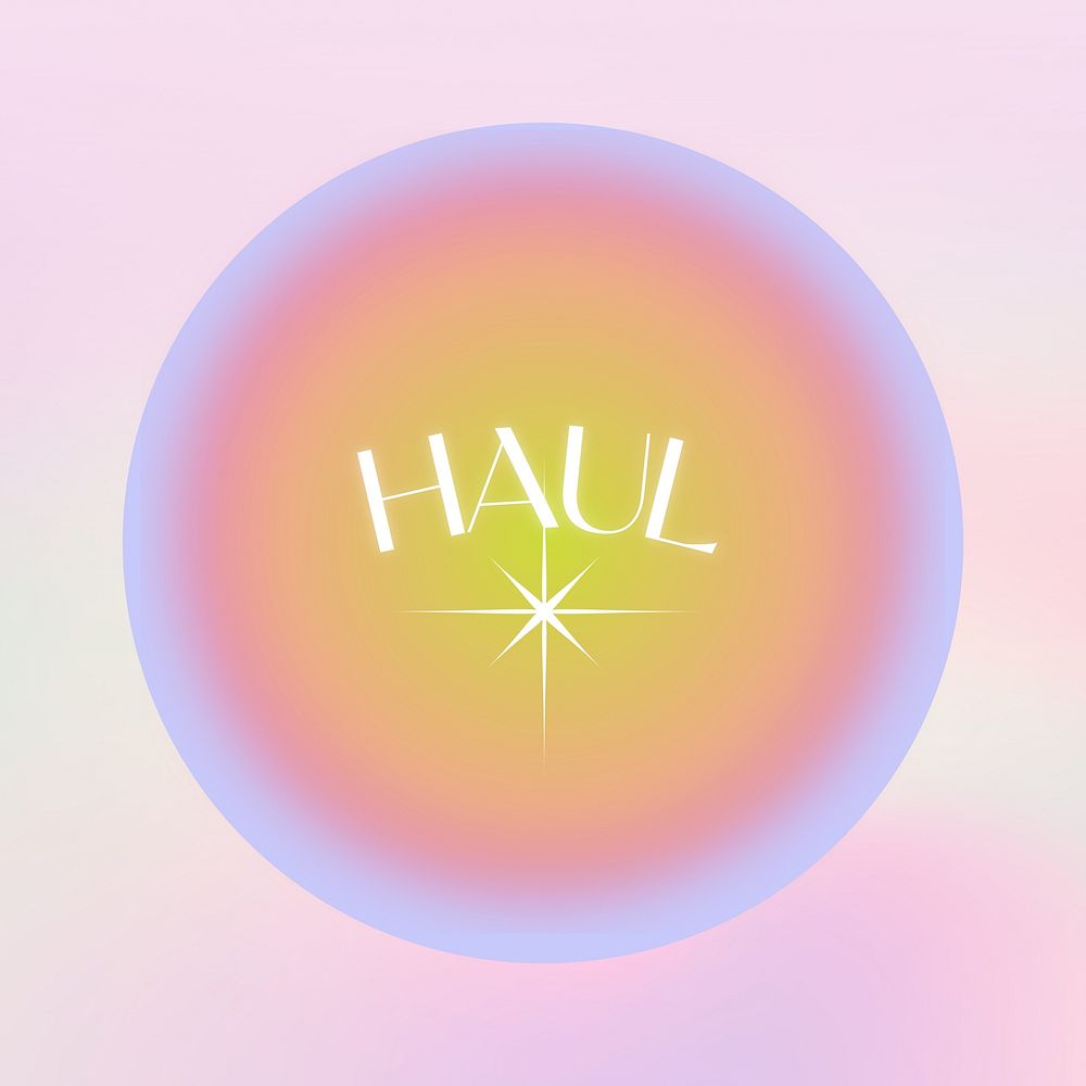 Haul  aura gradient Instagram highlight cover template