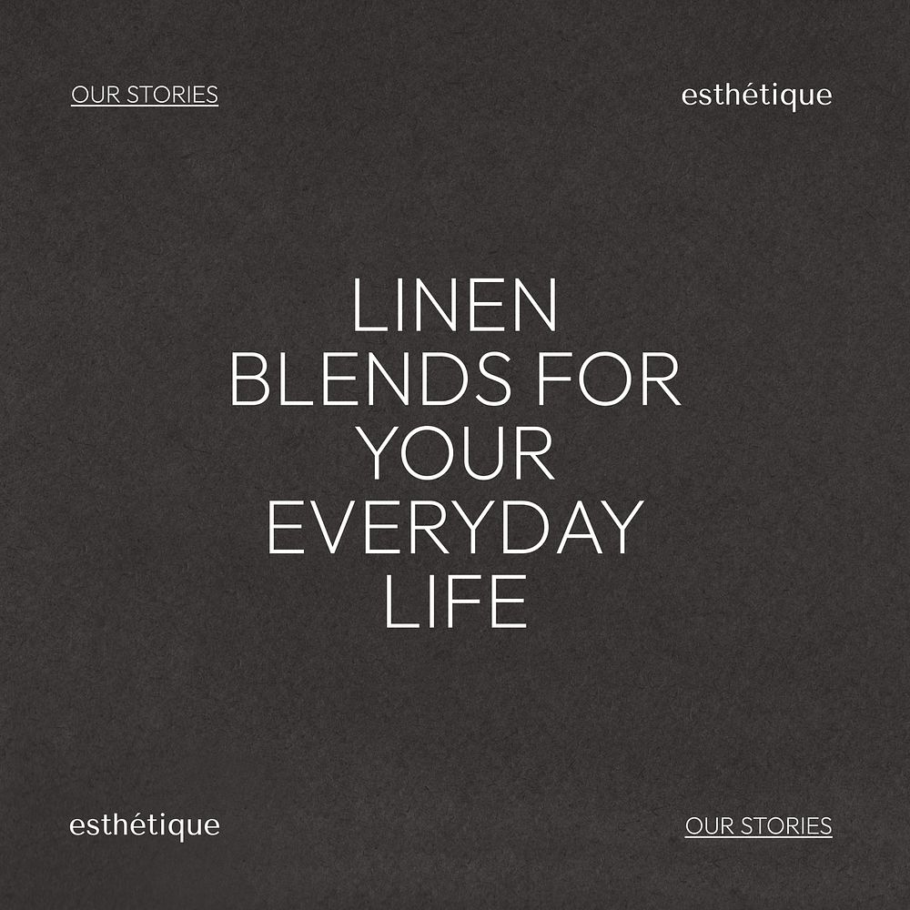 Linen clothing brand Instagram post template