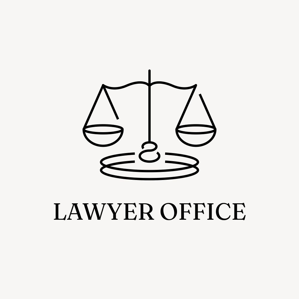 Law firm  logo line art design