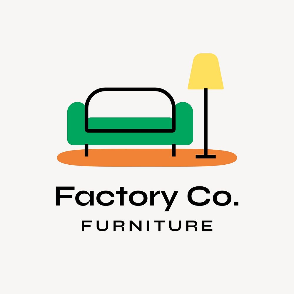 Furniture business logo template