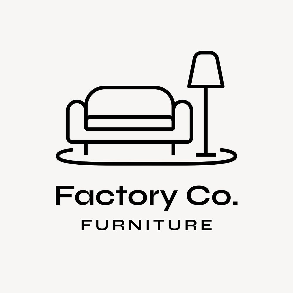Furniture business logo template