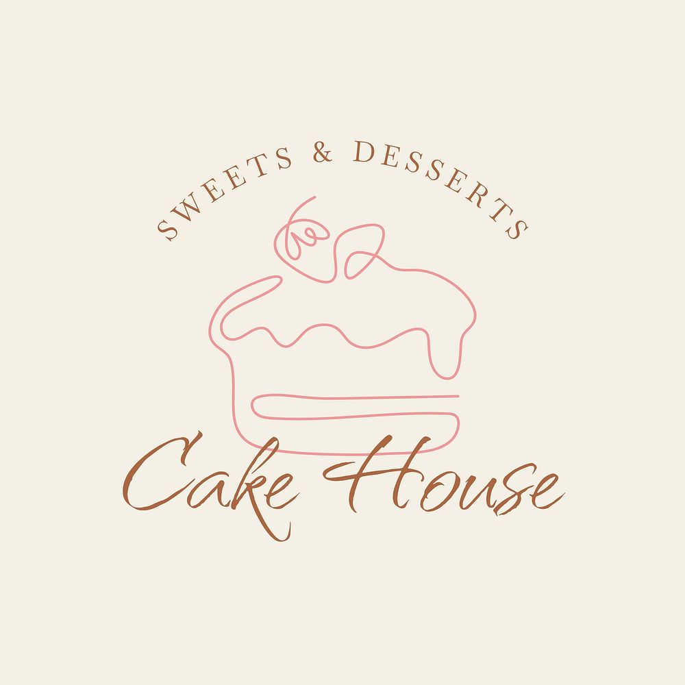Cake house logo template  