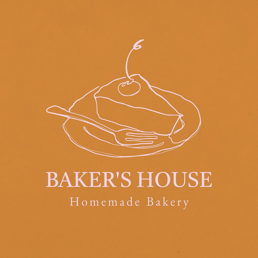 Homemade bakery logo template  