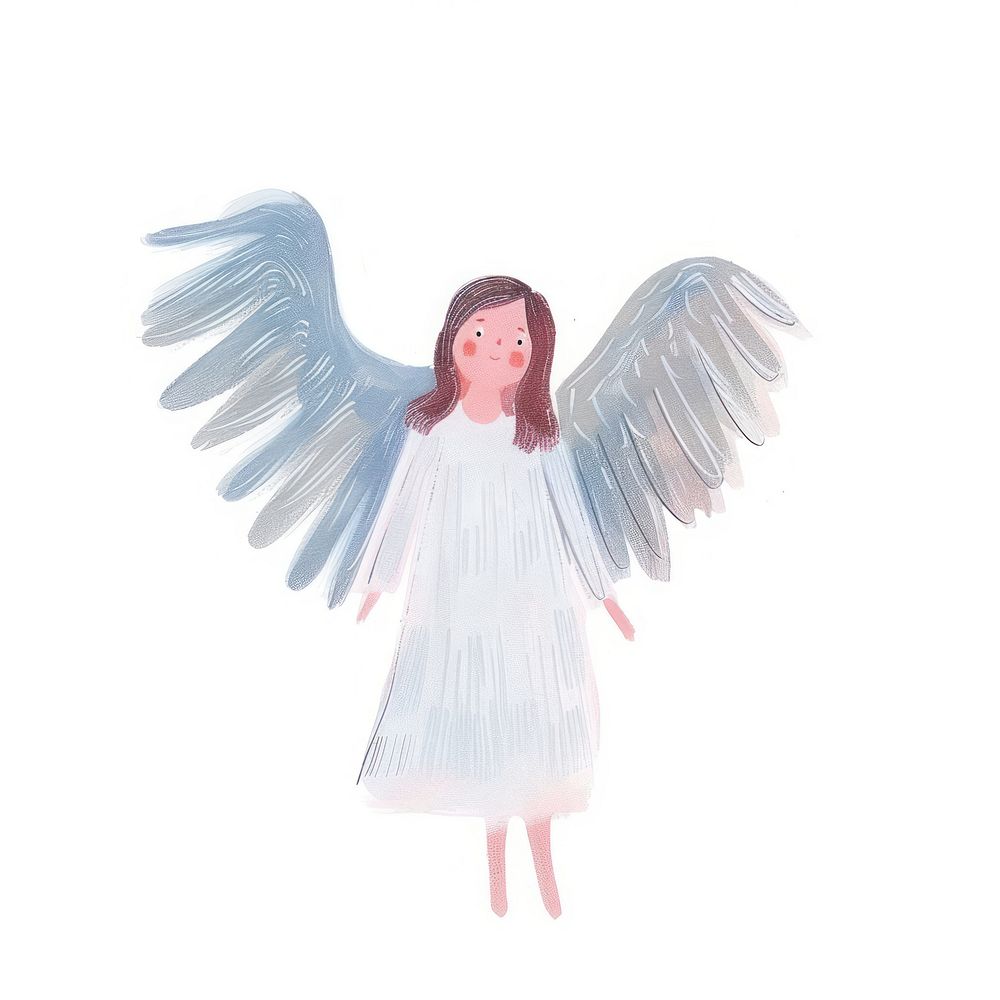 Cute angel illustration archangel female person.