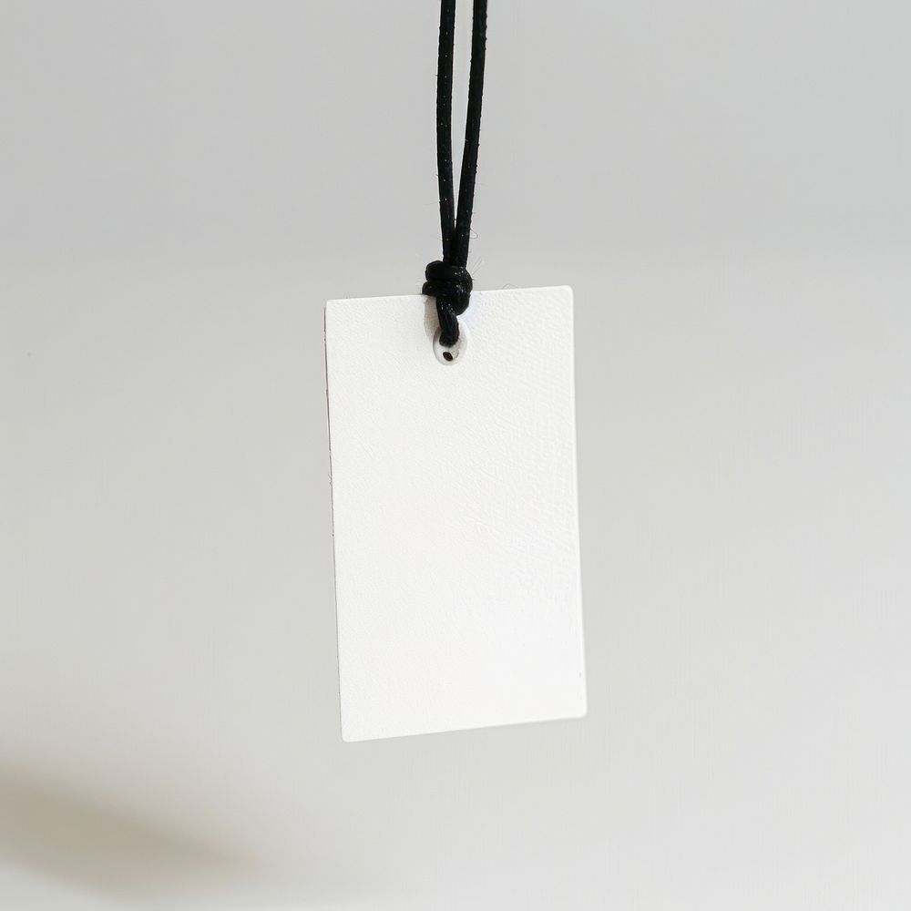 White tag accessories accessory pendant.