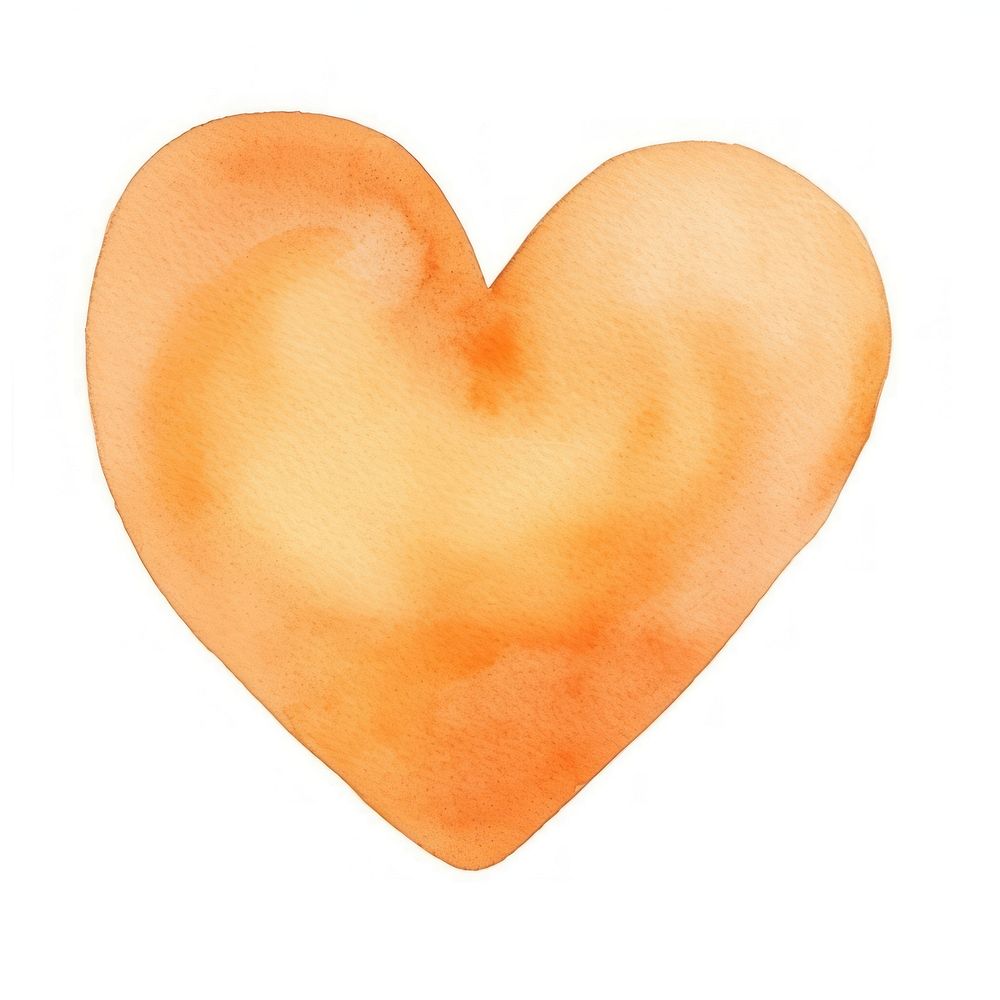 Clean orange heart person human baby.