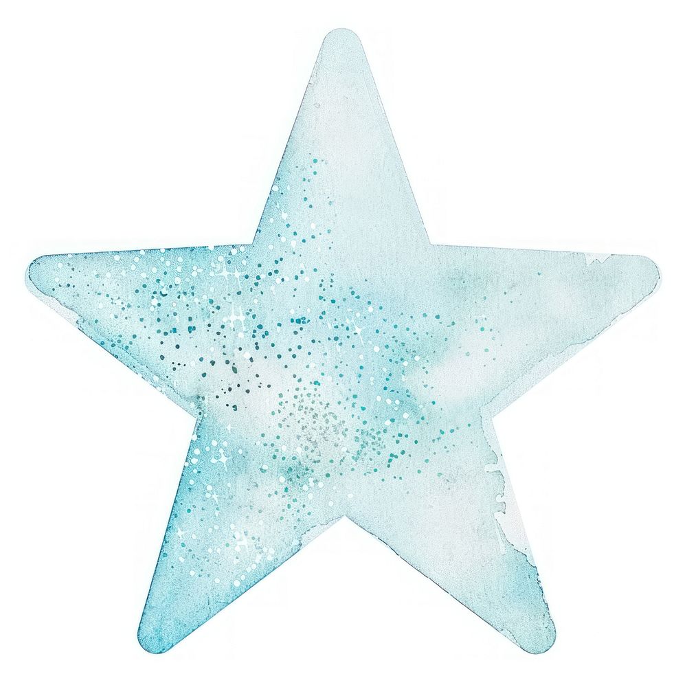 Clean light blue star glitter symbol animal shark.