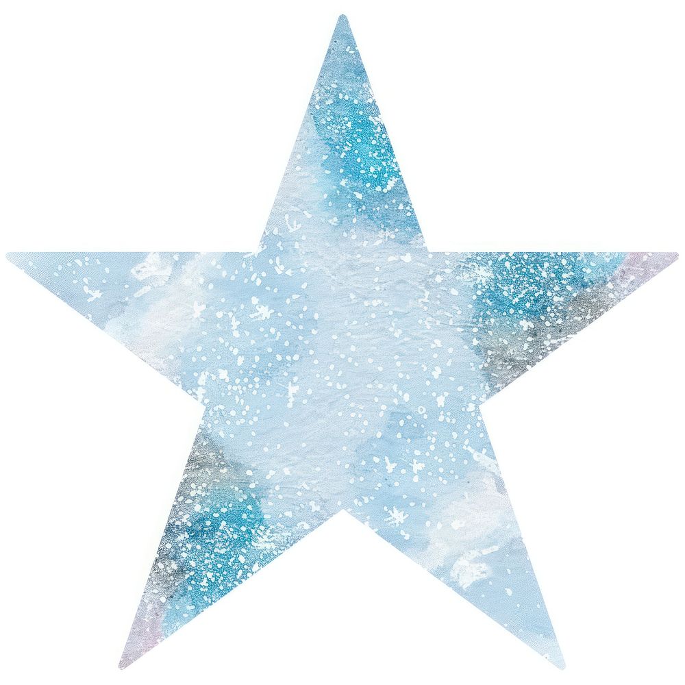 Clean light blue star glitter appliance outdoors symbol.