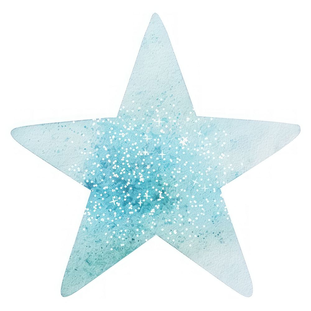 Clean light blue star glitter appliance turquoise outdoors.