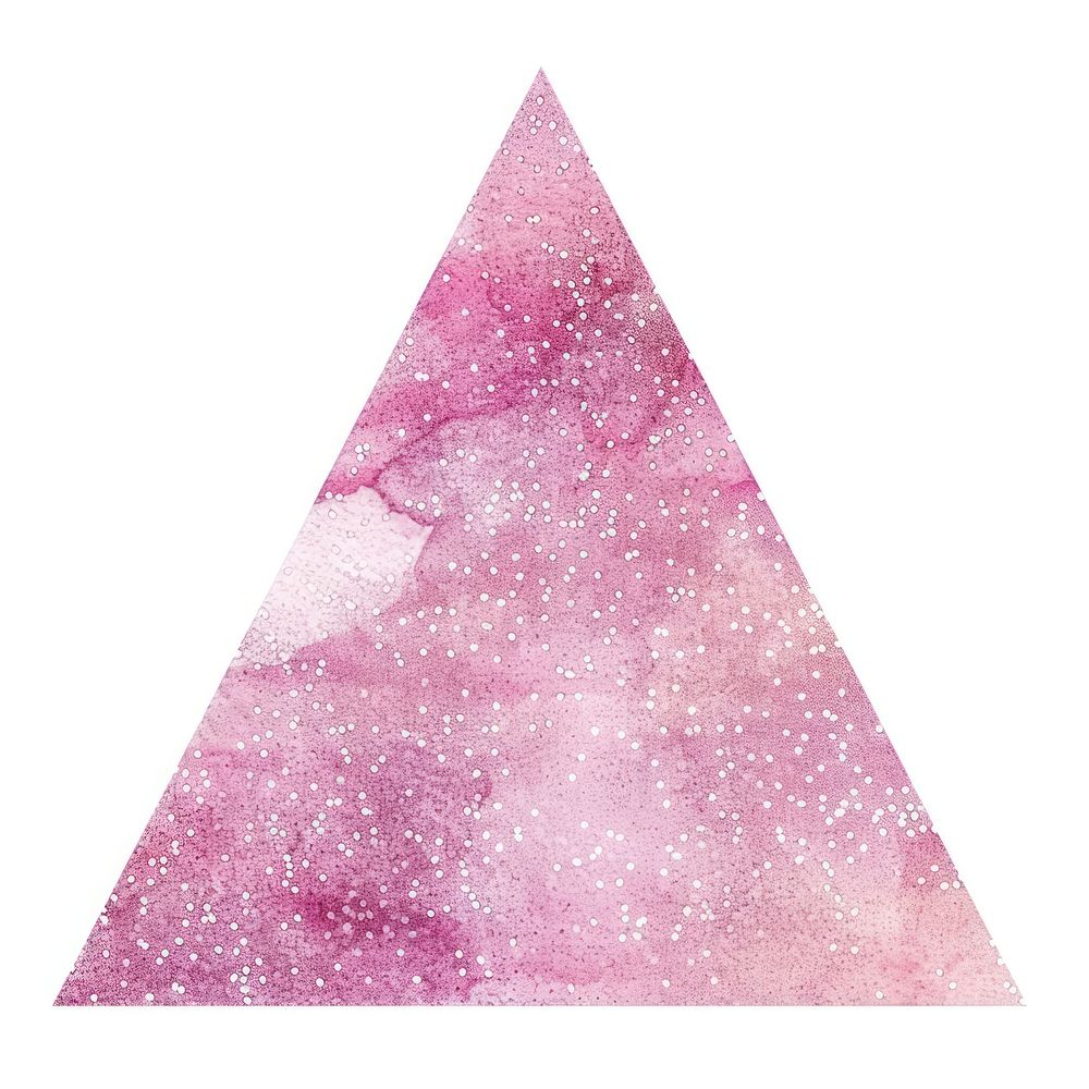 Clean triangle light pink glitter.