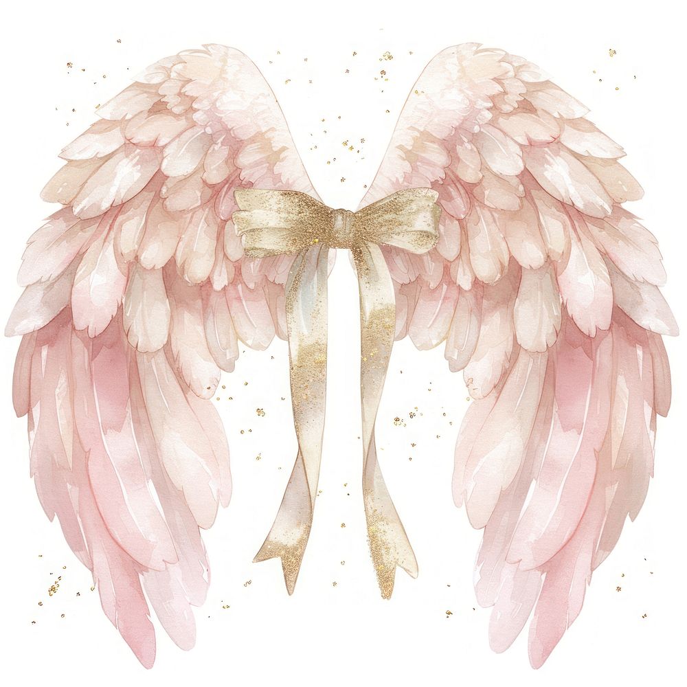 Coquette angel wings chandelier archangel lamp.