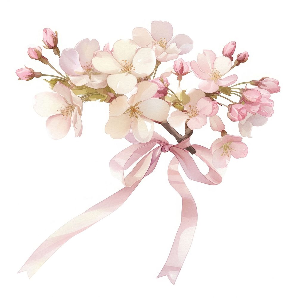 Coquette cherry blossom branch flower symbol plant.